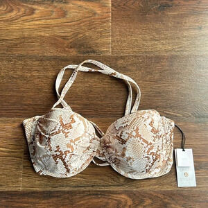 NEW Shade & Shore Snakeskin Bikini Top | 34D Bikini Top | Snakeskin Bikini Top